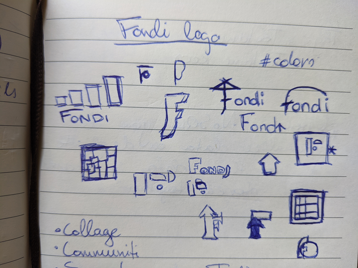 Fondi logo sketches